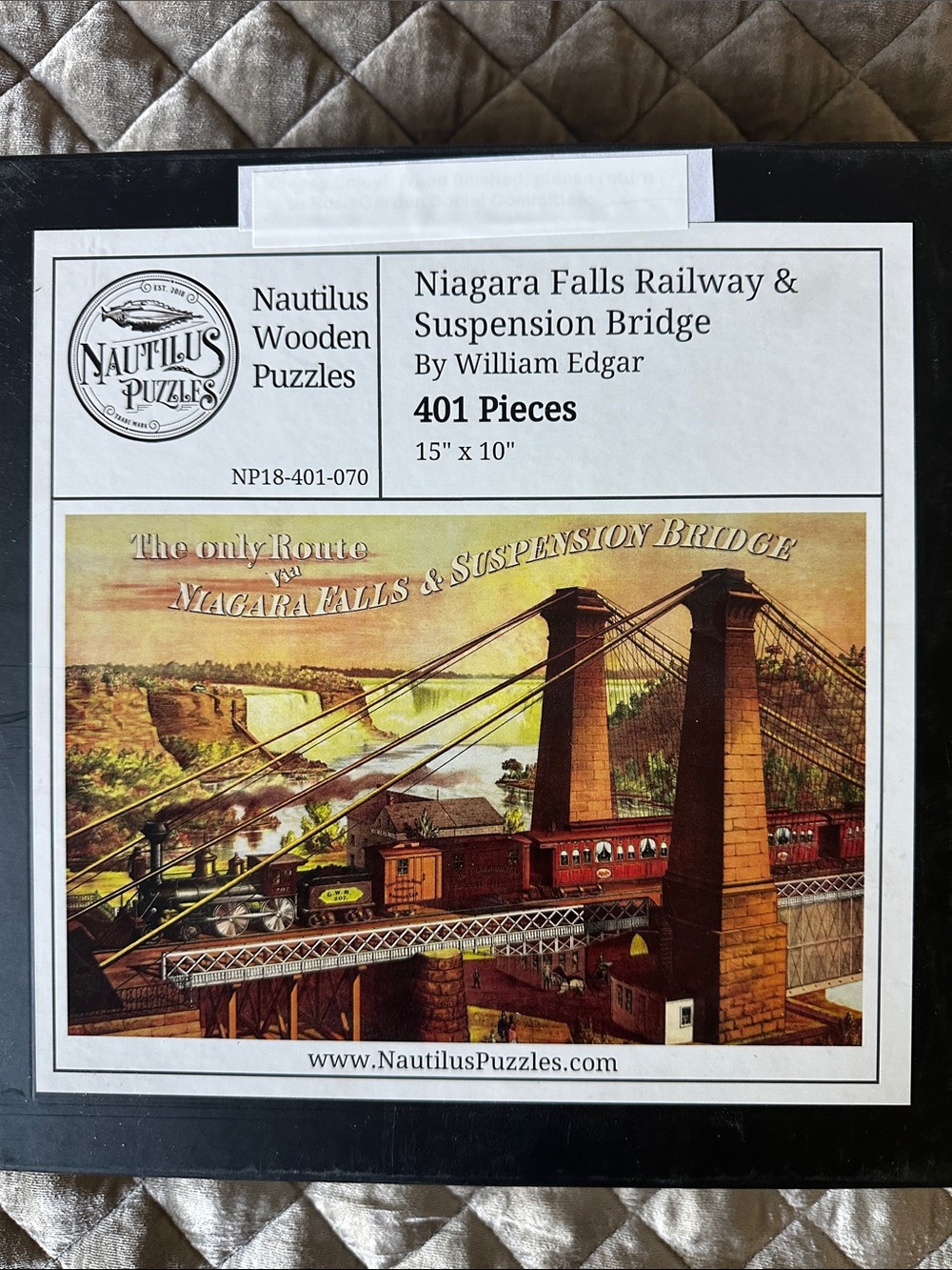 Nautilus Vintage Niagara Falls Railway Puzzle — Brown, Black, Yellow